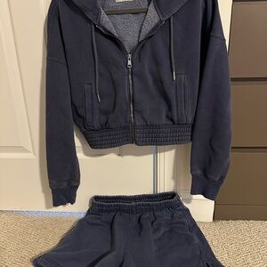 Abercrombie & Fitch matching Soft Blue Jacket and Shorts set
